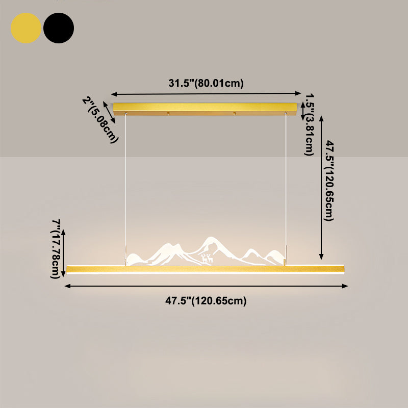 Iluminación moderna de iluminación LED acrílico Luz de luz para comedor para comedor