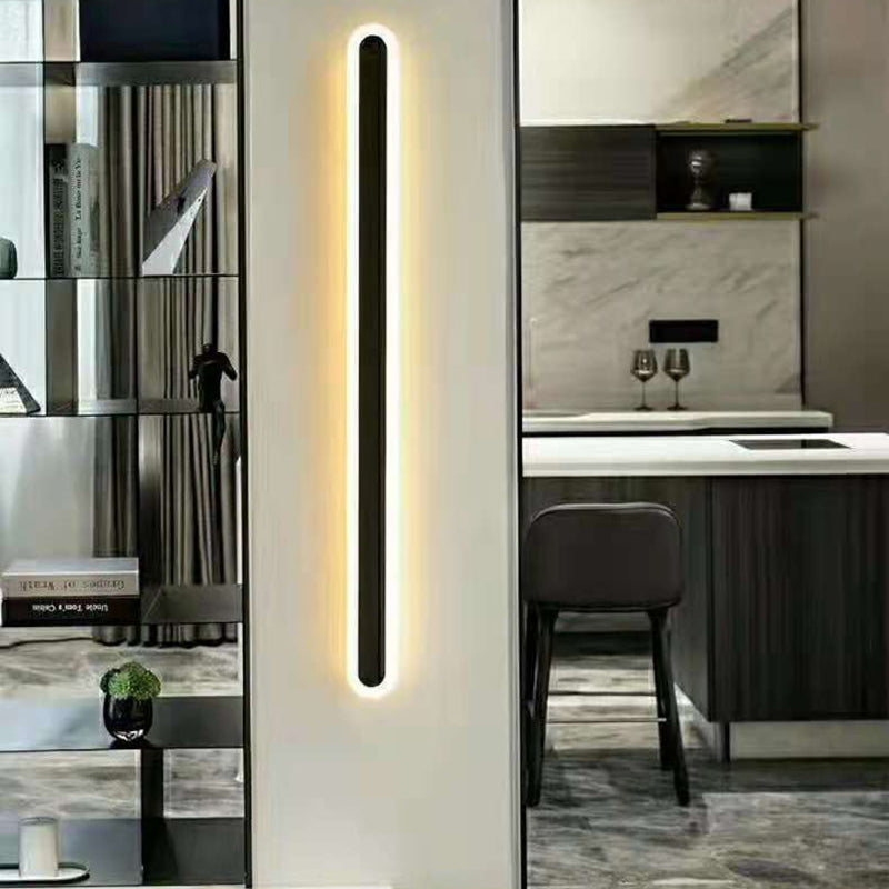 Apliques de pared lineal de metal estilo contemporáneo 1 apliques de luz de pared de luz para dormitorio de sala de estar