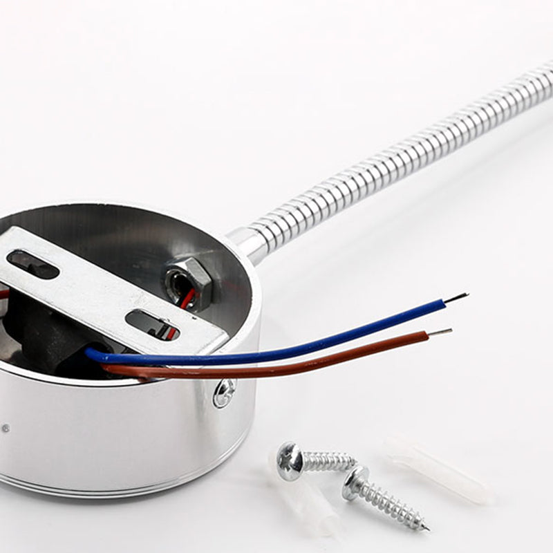 Iluminación de pared de cilindro de metal estilo contemporáneo 1 luces de lectura montadas en la pared ligera