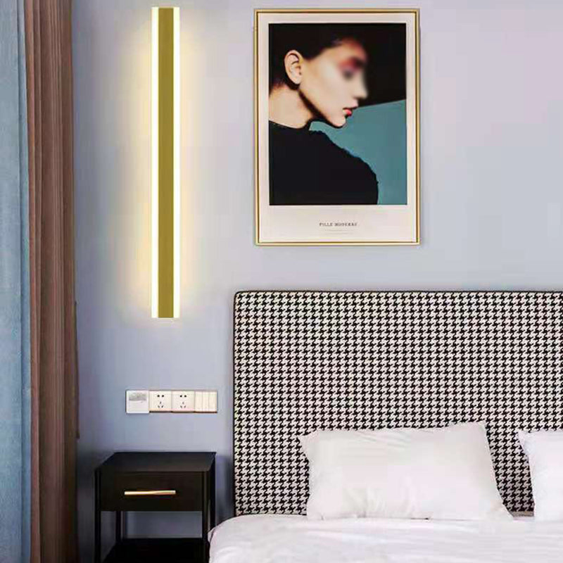 Metal Linear Wall Sconces Contemporary Style 1 Light Wall Light Fixture for Living Room