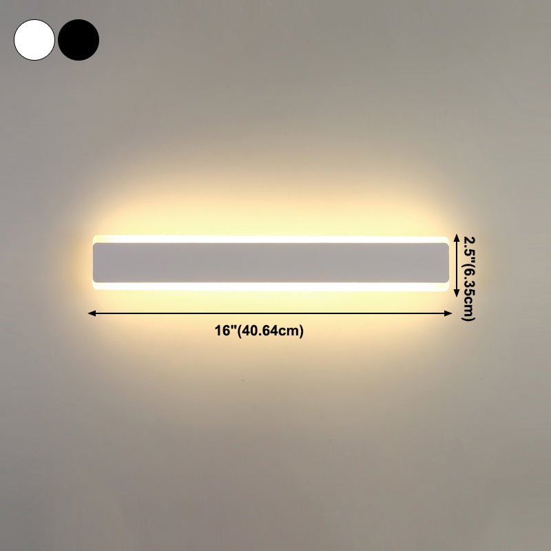 Metal Linear Wall Sconces Contemporary Style 1 Light Wall Light Fixture for Living Room