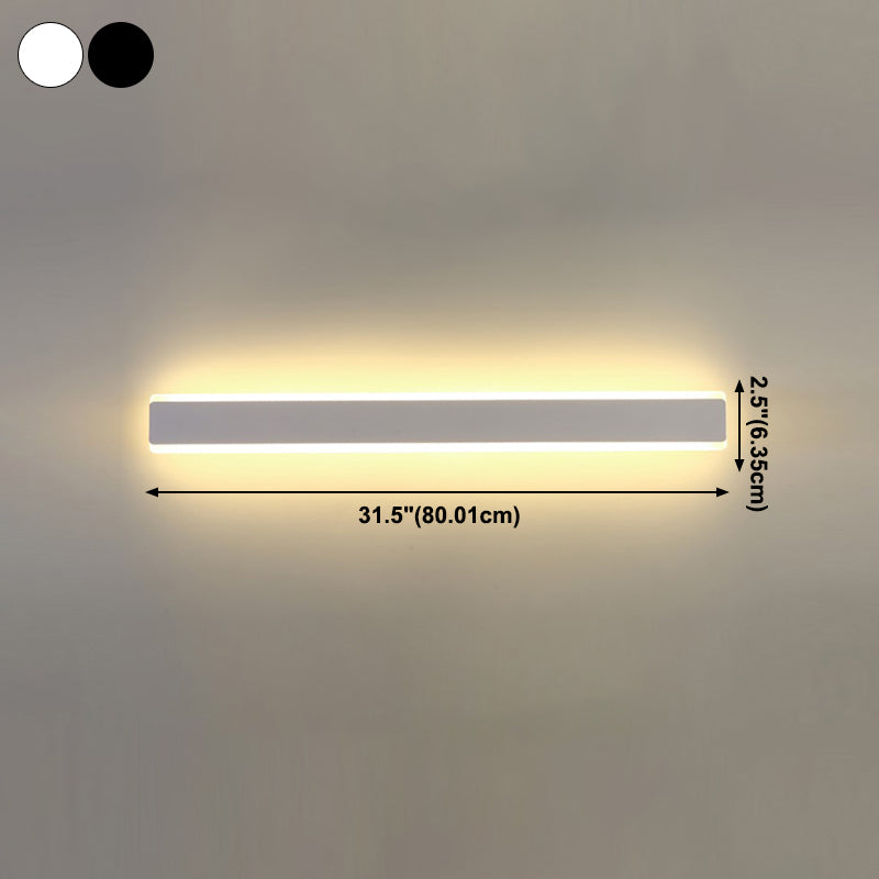 Metal Linear Wall Sconces Contemporary Style 1 Light Wall Light Fixture for Living Room