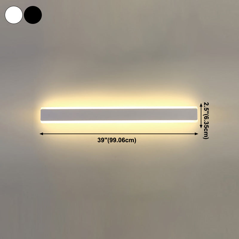 Metal Linear Wall Sconces Contemporary Style 1 Light Wall Light Fixture for Living Room