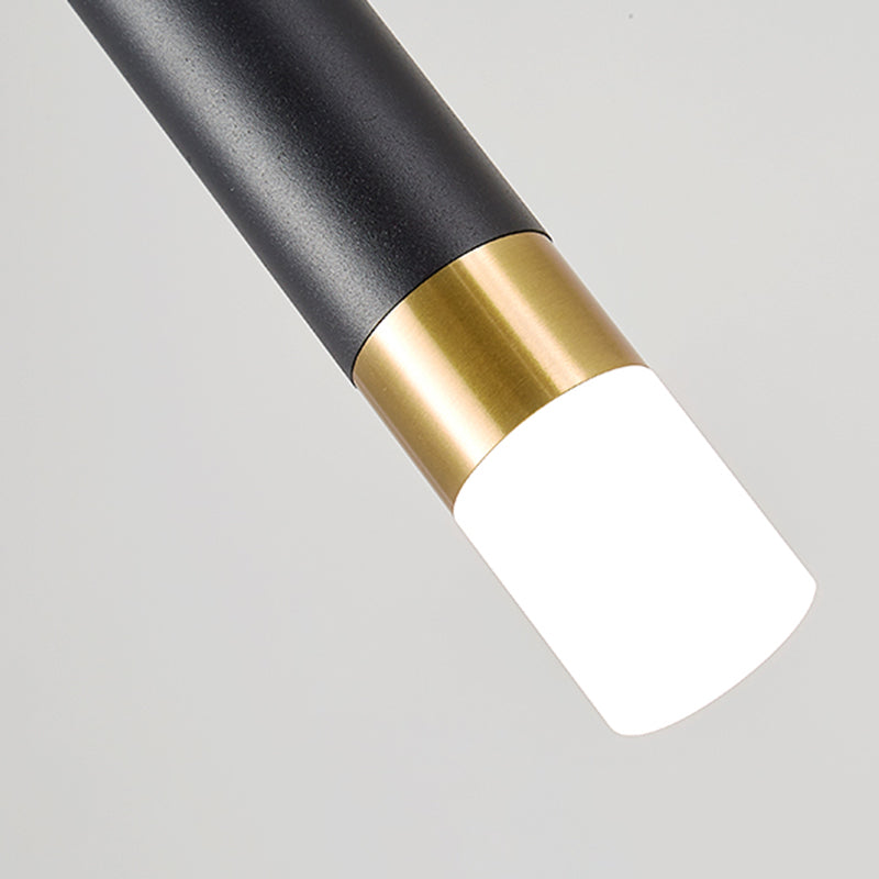 Iluminación de pared de cilindro de metal estilo contemporáneo 2 luces de luz de luz lámpara de pared