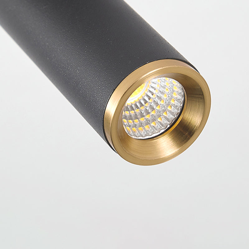 Iluminación de pared de cilindro de metal estilo contemporáneo 2 luces de luz de luz lámpara de pared