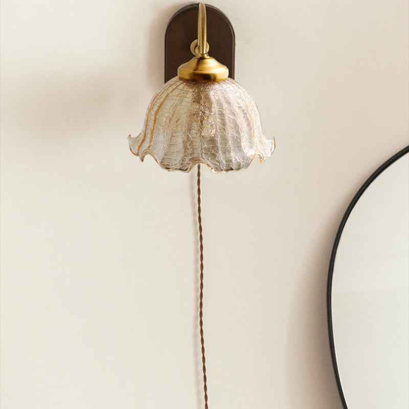 Éclairage mural géométrique en bois style contemporain 1 luminaire mural lumineux