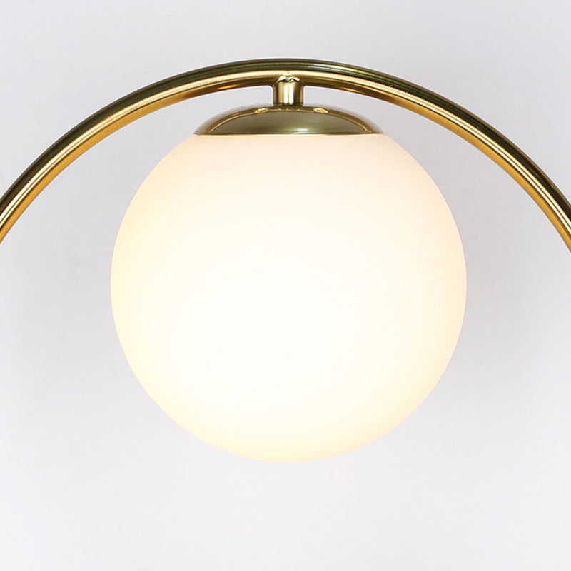 Lampade da tavolo notturno moderna Sfera vetro 1 lampada da comodino leggero in oro per camera da letto