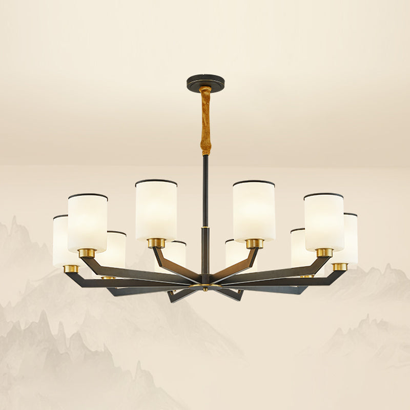 Copper Contemporary Hanging Light Fixtures Cylinder Ceiling Light for Living Room