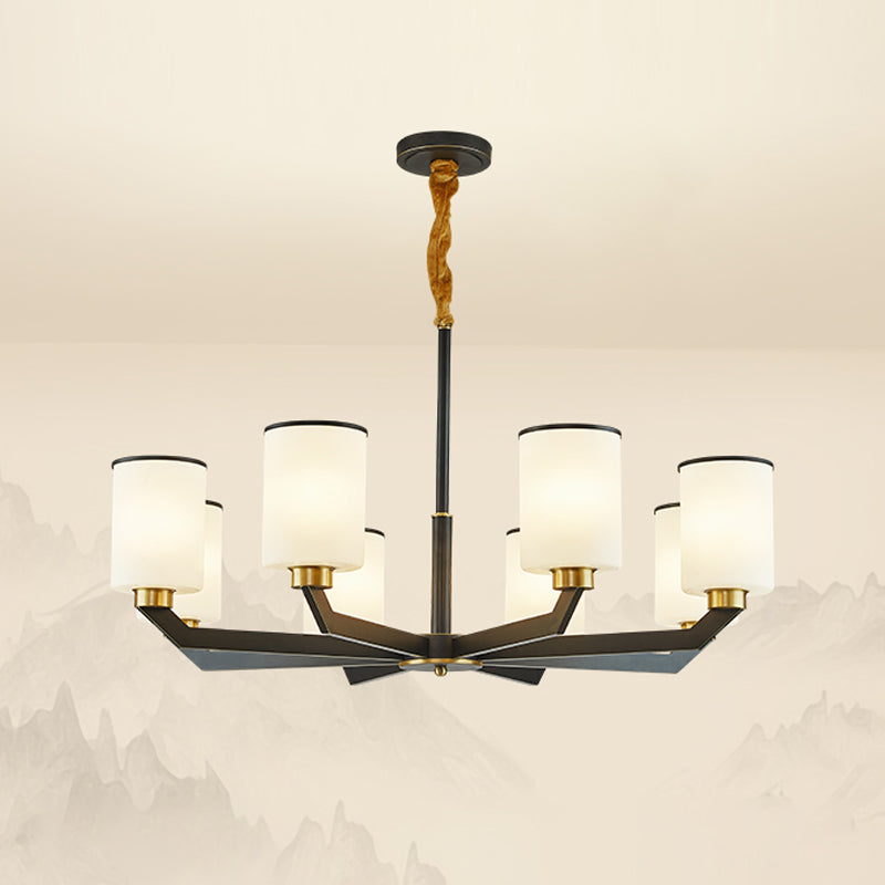 Copper Contemporary Hanging Light Fixtures Cylinder Ceiling Light for Living Room