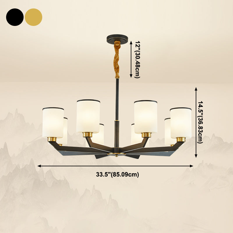 Copper Contemporary Hanging Light Fixtures Cylinder Ceiling Light for Living Room