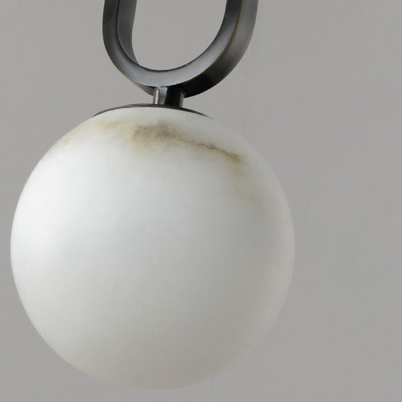 Marble Spherical Shape Hanging Lights Modern Style 1 Head Hanging Mount for Restaurant