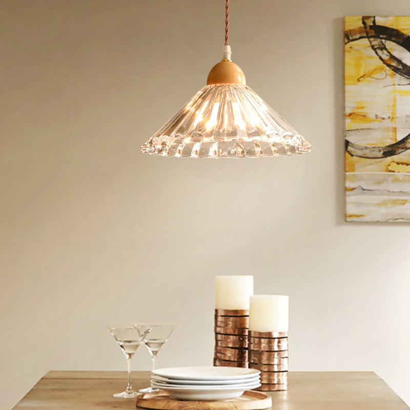 Verre Hanging Lights Modern Style 1 Tête Hanging Mount Fixture pour le salon