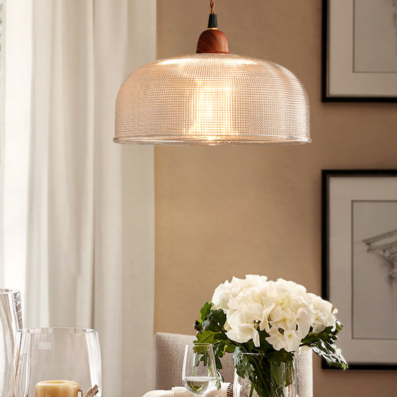 Verre Hanging Lights Modern Style 1 Tête Hanging Mount Fixture pour le salon