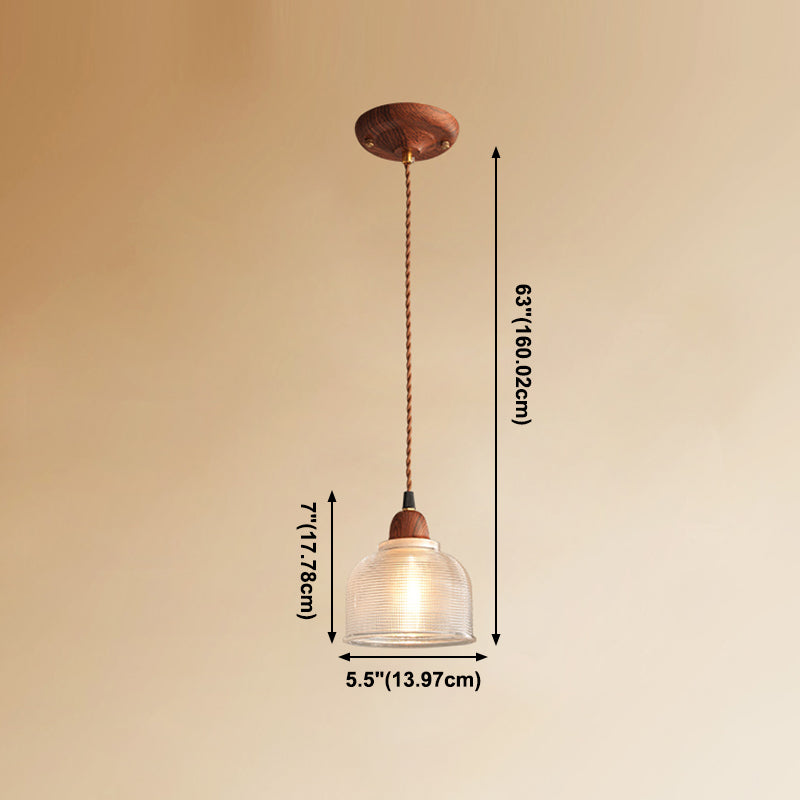 Verre Hanging Lights Modern Style 1 Tête Hanging Mount Fixture pour le salon