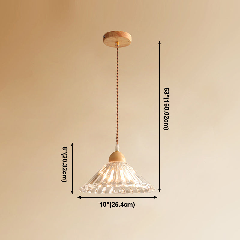 Verre Hanging Lights Modern Style 1 Tête Hanging Mount Fixture pour le salon