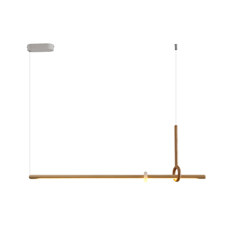 Modern Minimalist Style Linear Chandelier Light Fixtures Wood Pendant Light Fixtures
