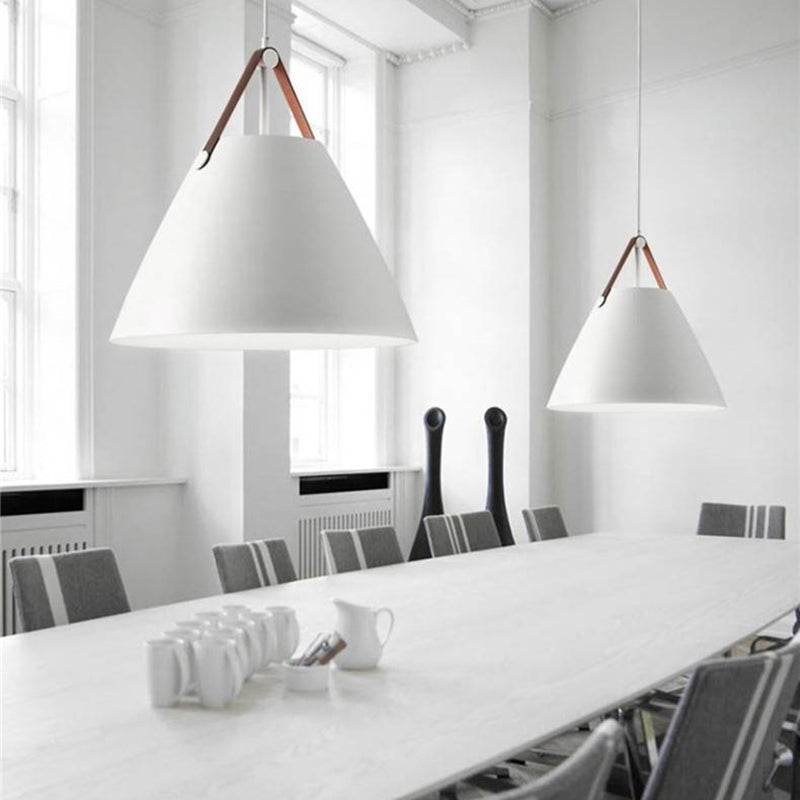 Modern Macaron Cone Shape Hanging Light Metal 1 Light Pendant Lamp for Kitchen