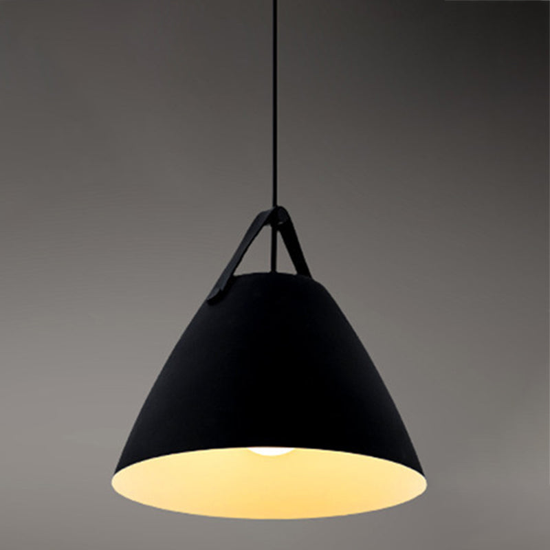 Modern Macaron Cone Shape Hanging Light Metal 1 Light Pendant Lamp for Kitchen