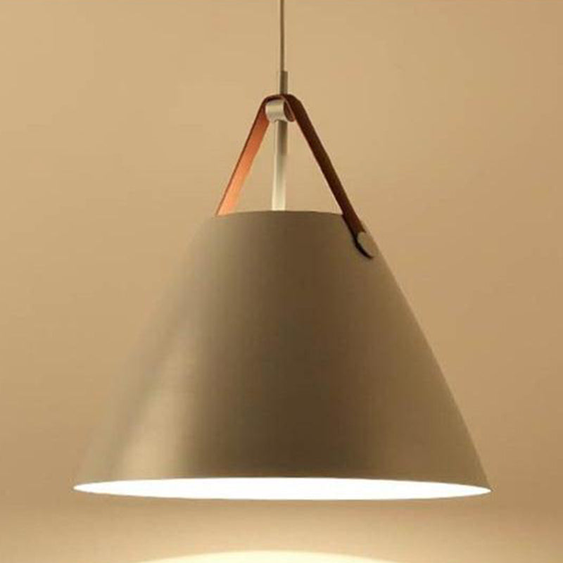 Modern Macaron Cone Shape Hanging Light Metal 1 Light Pendant Lamp for Kitchen