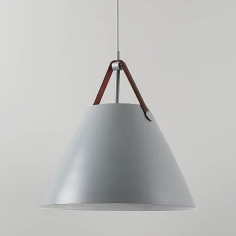 Modern Macaron Cone Shape Hanging Light Metal 1 Light Pendant Lamp for Kitchen