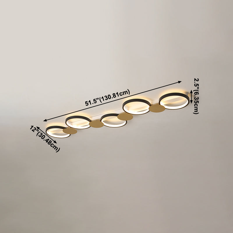 Contemporary Round Ceiling Lamp LED Flush Mount Ceiling Light with Acrylic Shade