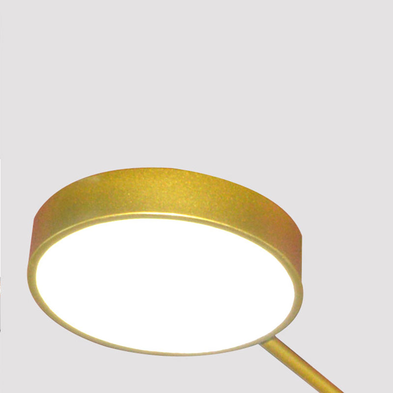 Modern Metal Chandelier Light Fixtures Round Multi-Head Suspension Pendant Lamps