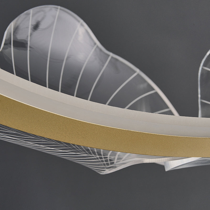 Flower Shape Chandelier Lamp Modern 1 Light LED Hanging Light for Bedroom