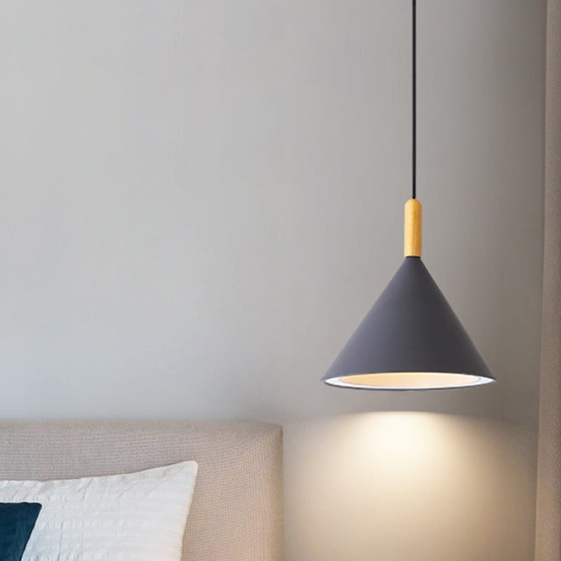 Modern Hanging Lamps 1 Head Pendant Light with Iron Shade for Living Room Bedroom