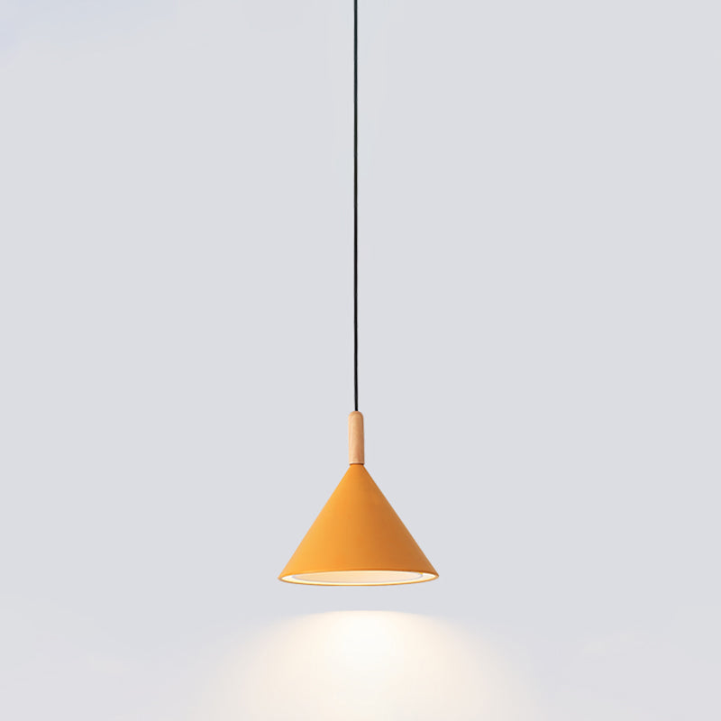 Modern Hanging Lamps 1 Head Pendant Light with Iron Shade for Living Room Bedroom