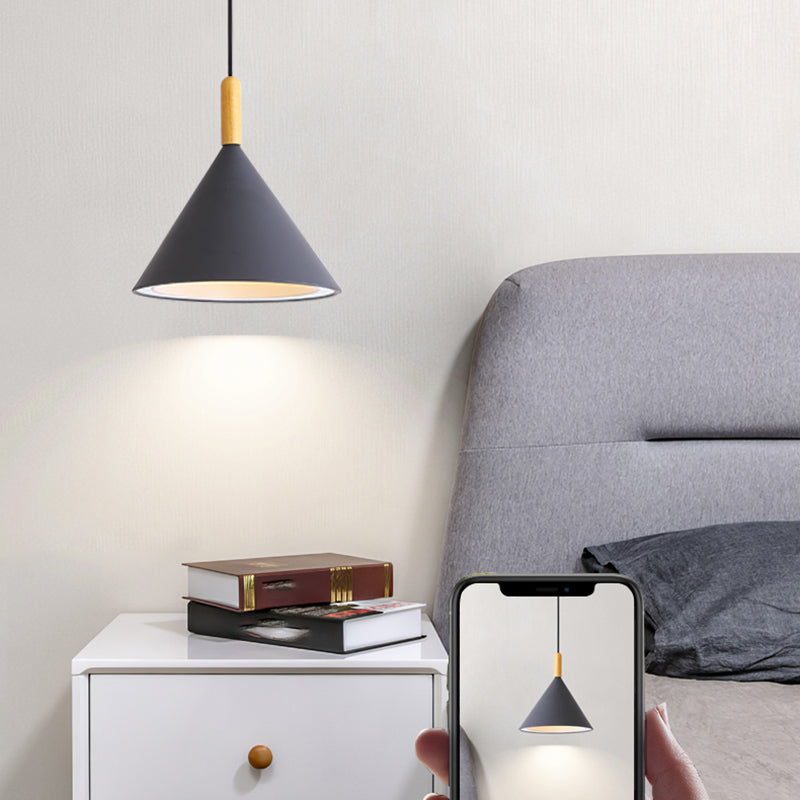 Modern Hanging Lamps 1 Head Pendant Light with Iron Shade for Living Room Bedroom