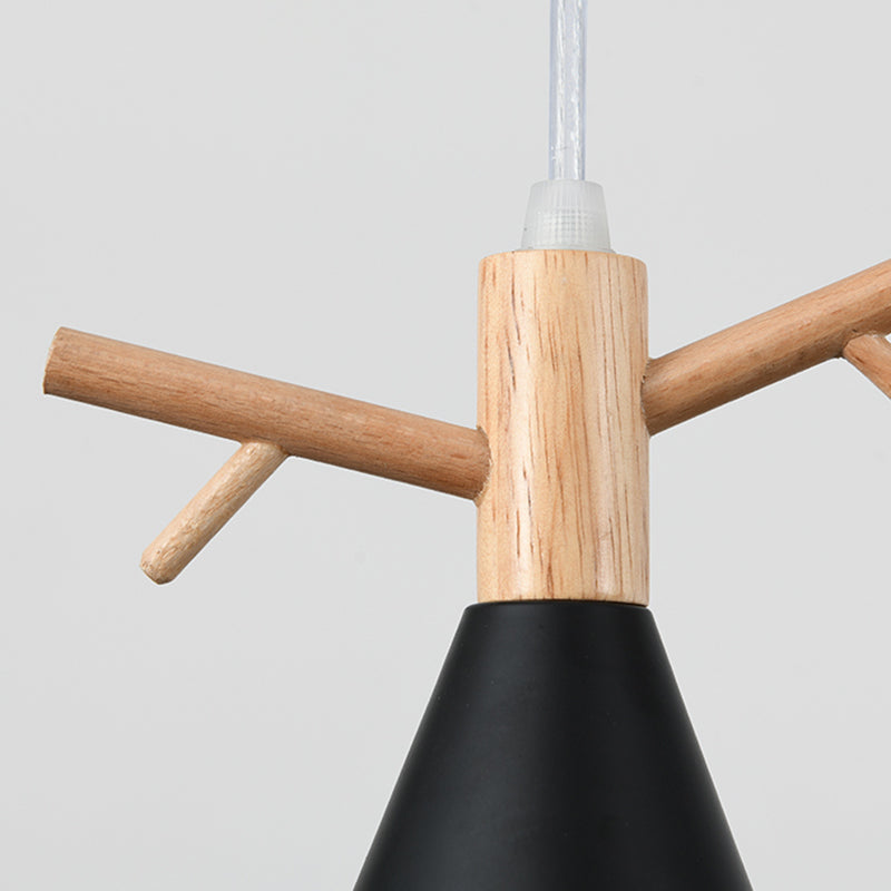 Simplicity Hanging Lamps Metal Pendant Light with Iron Shade for Bedroom