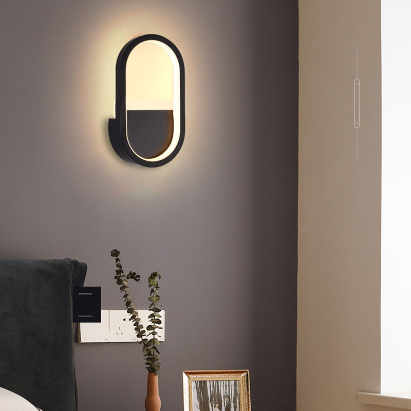 Salon du salon minimalisme moderne minimalisme LED de la forme ovale
