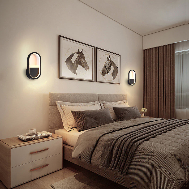 Salon du salon minimalisme moderne minimalisme LED de la forme ovale