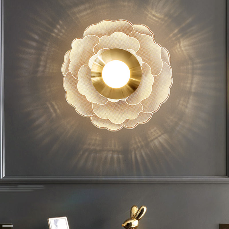 Luz de pared LED de apliques de pared acrílica simple contemporánea para dormitorio de sala de estar