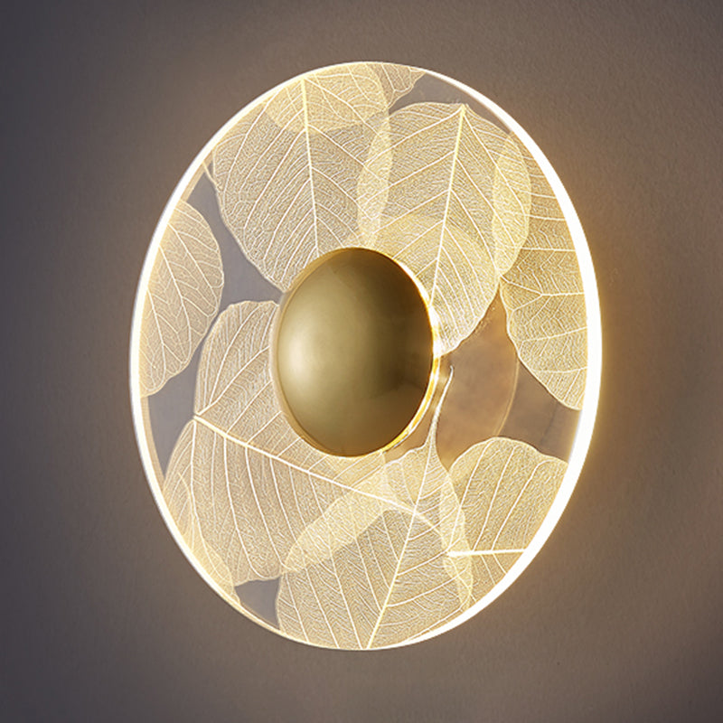 Luz de pared LED de apliques de pared acrílica simple contemporánea para dormitorio de sala de estar