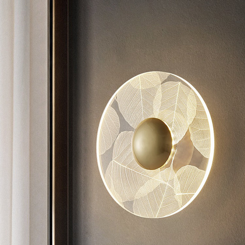 Luz de pared LED de apliques de pared acrílica simple contemporánea para dormitorio de sala de estar