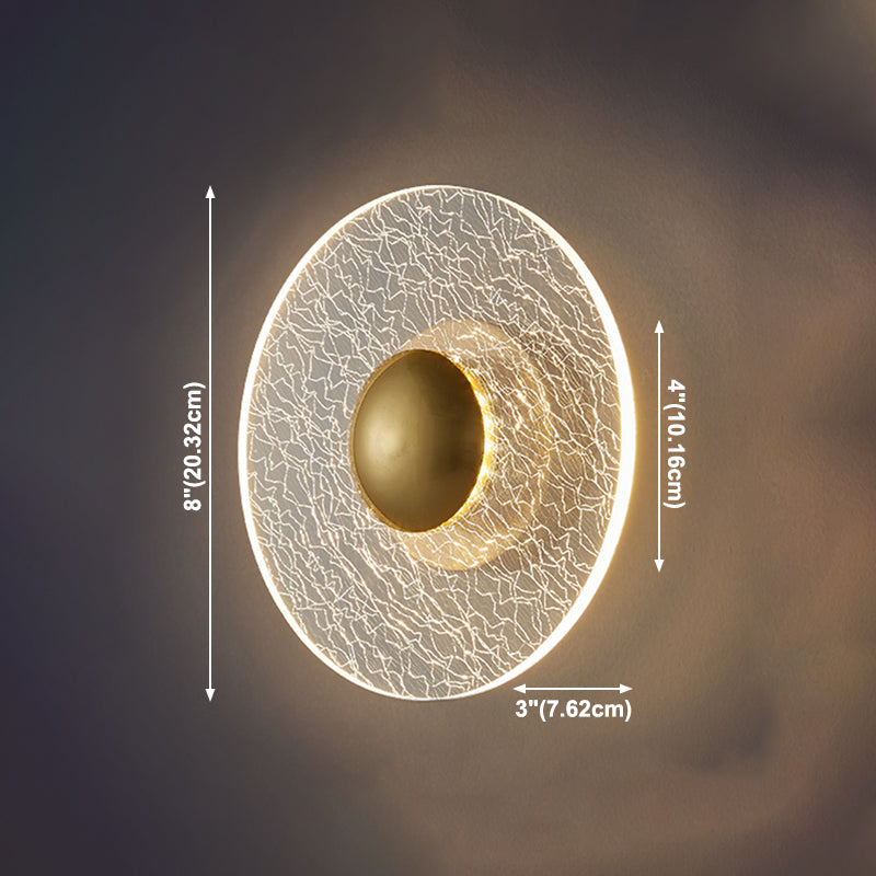 Luz de pared LED de apliques de pared acrílica simple contemporánea para dormitorio de sala de estar