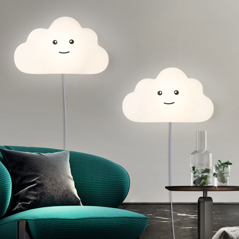 Child Room Wall Sconce Modern Led Simple White Clouds Wall Mounted Light Fixture