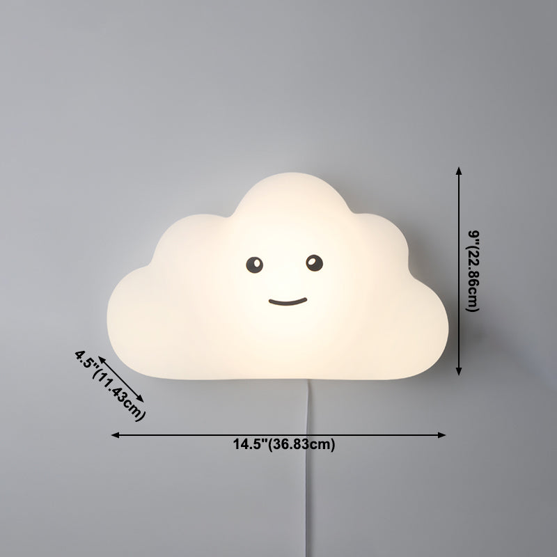 Child Room Wall Sconce Modern Led Simple White Clouds Wall Mounted Light Fixture