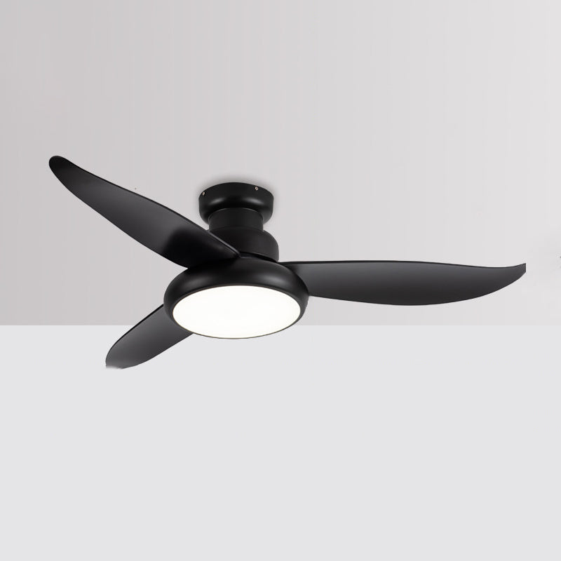 Camera da letto lampada da ventola rotonda in metallo soggiorno a led semifullo a soffitto a soffitto