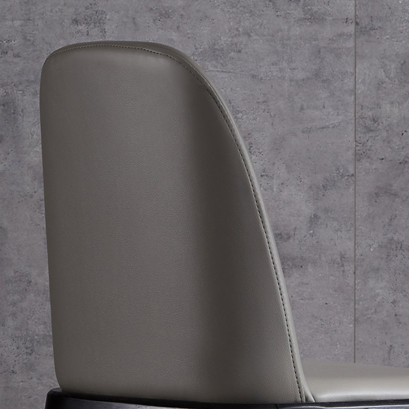 Sillas de comedor de madera de estilo moderno, silla sin brazos con respaldo sólido para cocina