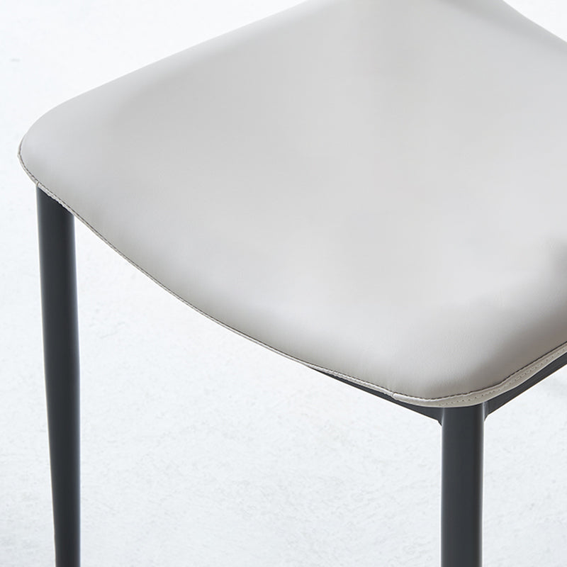 Minimalist Open Back Dining Side Chairs Leather Dining Side Chair for Home