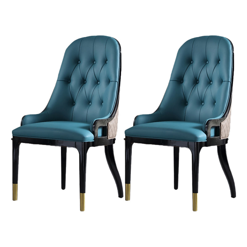 Chaise d'appoint de salle à manger en cuir au Design minimaliste, fauteuils à dossier solide pour la cuisine