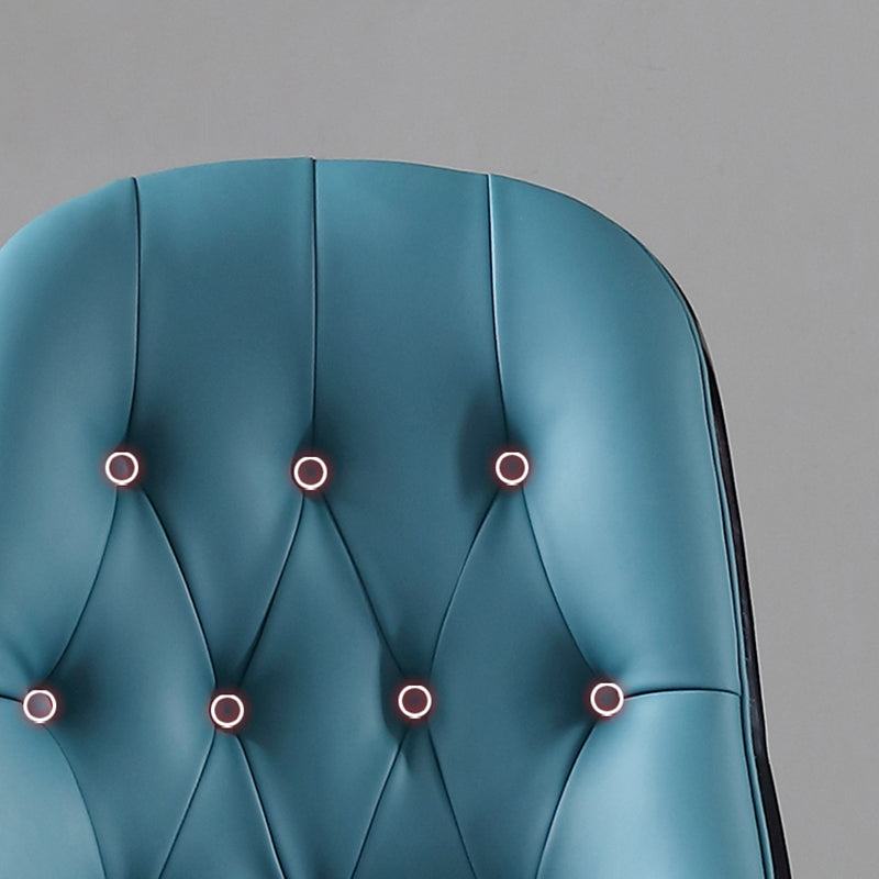 Chaise d'appoint de salle à manger en cuir au Design minimaliste, fauteuils à dossier solide pour la cuisine