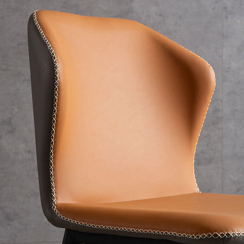 Chaise d'appoint d'intérieur industrielle Chaise de salle à manger rembourrée en métal à oreilles (Ensemble de 2)