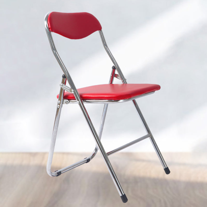Chaise d'intérieur et d'extérieur moderne en métal, chaise d'appoint pliante sans accoudoirs à dossier ouvert