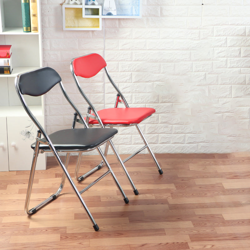 Chaise d'intérieur et d'extérieur moderne en métal, chaise d'appoint pliante sans accoudoirs à dossier ouvert