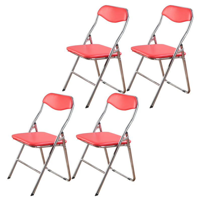Chaise d'intérieur et d'extérieur moderne en métal, chaise d'appoint pliante sans accoudoirs à dossier ouvert