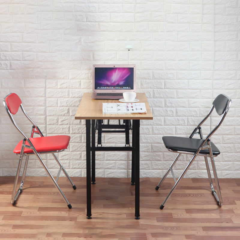 Chaise d'intérieur et d'extérieur moderne en métal, chaise d'appoint pliante sans accoudoirs à dossier ouvert