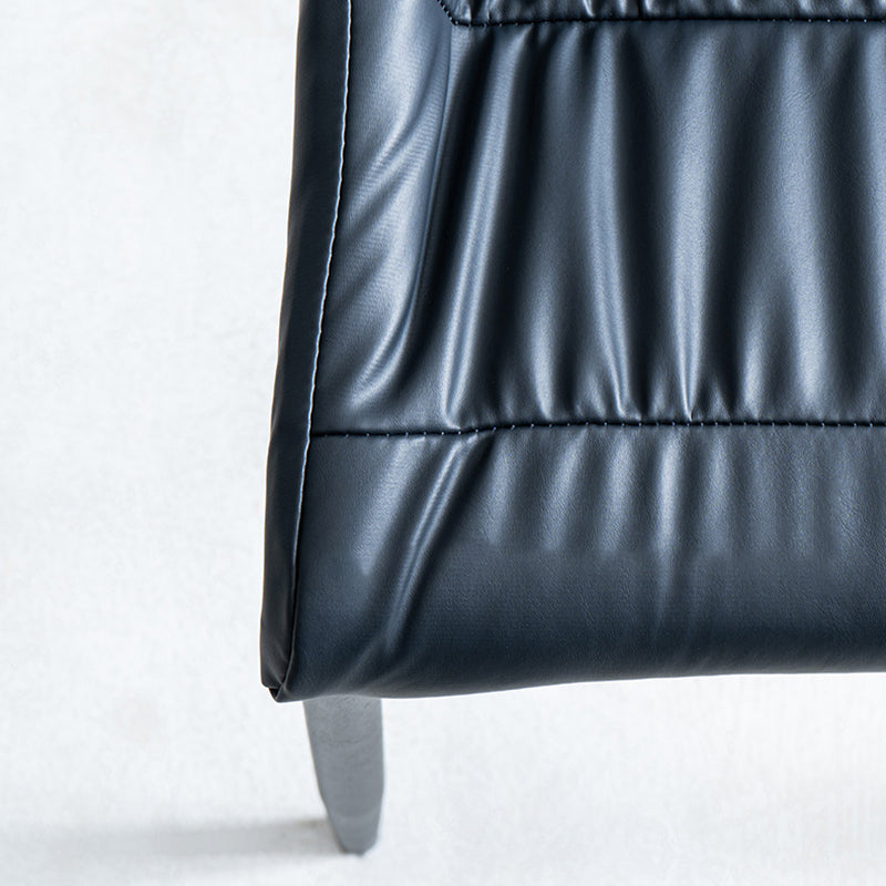 Contemporary Style Solid Back Dining Arm Chairs Leather Dining Chairs (Set of 2)